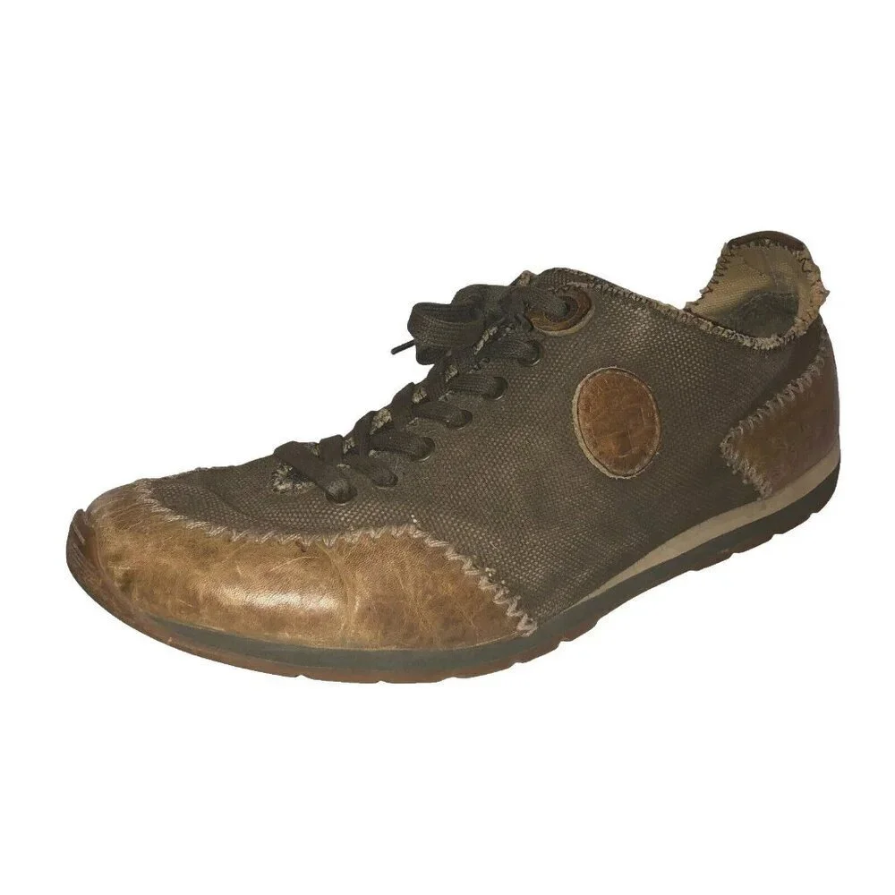 Dr Martens Mens Size 13 M Brown Canvas Leather Lace Up Oxford Casual Shoes
